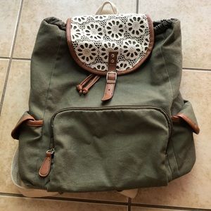 Green fashion backpack